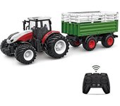 Tractor de control remoto Camión agrícola con remolque, tractor eléctrico Vehículo agrícola de juguete