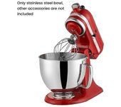 Para batidora de la serie clásica y artesanal 4.5QT / 5QT Tazón 304 Tazón de batidora de acero inoxidable Apto para lavavajillas plata