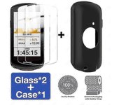 Funda Protectora + Vidrio Templado Para Garmin Edge 1040 Gps Bike Bike Bicycle Computer Película Protectora De Pantalla Y Cubierta Blanda De Silico...