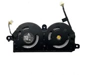 Disipador de calor del enfriador del ventilador de enfriamiento de la CPU XPS 13 9380 7390 0980 WH 980Wh Nd55C19-19A14 Negro