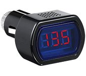 Voltímetro del encendedor de cigarrillos Probador de voltaje portátil con pantalla digital LED Medidor de voltaje eléctrico para automóvil Monitor ...