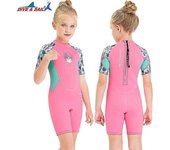 Niños Niñas Neopreno 2.5mm Traje de Buceo Traje de Baño Niñas Corto Traje de Baño de Surf Traje de Neopreno Niña Traje de Baño Buceo Niños Shorty M...