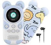 Reproductor de mp3 de 16 GB para niños, Cartoon Zoo Panda reproductor de música portátil Mp3, reproductor de mp3 para niños con Bluetooth 5.0, alta...