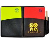 Tarjeta de árbitro de fútbol deportivo Set Árbitro de fútbol Tarjeta roja y amarilla con lápiz Tarjeta de papel Grabar equipo deportivo de papel
