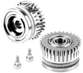 2 piezas para accesorios de extrusora K1 K1C K1 Max Todos los accesorios de impresora 3D de engranajes de filamento metálico Kit de extrusión de do...