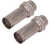 2x Universal Motorcycle Exhaust Muffler Db Killer-silencer Noise Sound Eliminator Mesh Db Killer-si plata