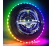 Disco volador LED que brilla en la oscuridad: 38 luces LED RGB, 12 modos de luz, recargable, resistente al agua IP65 Juegos al aire libre Juguetes ...