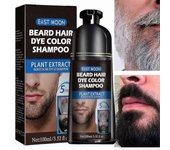 Bigote de hombre & Tinte para barba para canas a negro, tinte para barba para hombres negro en 5 minutos para una fácil aplicación, color de barba ...
