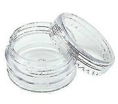 100pcs 2g / 3g / 5g / 10g / 15g / 20g plástico vacío Cosmético Maquillaje Jar Macetas Botellas de muestra transparentes Crema de sombra de ojos Bál...