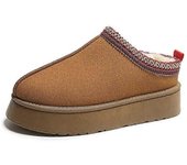 Zapatos de mujer, Botas de nieve, Zapatillas de invierno todo en uno para mujer, Zapatos de algodón de lana de suela gruesa con plataforma, Zapatos...