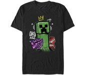 Camiseta Gráfica Minecraft Creeper King Negro -HOA102 XXL