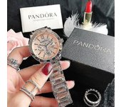 Reloj de acero inoxidable para mujeres Pandora Jam Tangan Wanita Pandora Jam Tangan Wanita Mujeres Oro de Rose