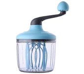 Batidor de huevo manual Mezclador plástico Crema de manivela Batidora casera Herramienta de horneado de cocina