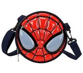 Hcankcan Niños Spiderman Capitán América Mini Messenger Bolso Bolso de hombro Bolso redondo Regalos Dark Blue
