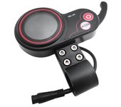 -s4 48v-60v pulgar acelerador lcd display meter para cero 8 9 10 8x 10x scooter eléctrico 6pin pantalla A Negro