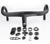 Nuevo manillar integrado de carbono completo Alanera Manillar y potencia de bicicleta de carretera ultraligeros para dirección de horquilla de 28,6...