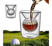 Paquete de 2 vasos de whisky de golf, regalos de golf para golfistas de hombre, vaso de whisky con bola de golf incrustada, copa de vino para beber...