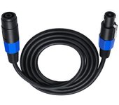 Cable de extensión profesional Speakon, Speakon macho a Speakon hembra, 4 núcleos 0.5m