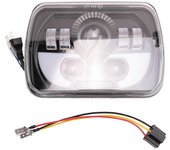 Faros delanteros LED de 300W 5X7 Lámpara de luz frontal de haz sellado LED con luz de cruce alta Faros LED para Yj Xj Negro