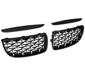 Brillo Blackchrome Diamond Meteor Último estilo de rejilla para - 3 Series E90 E91 325i 328i 335i - 2005-