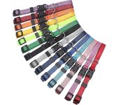14 Pcs Soft Nylon Puppy Whelping Id Collars - Collares de arena de ruptura ajustables Bandas de identificación de perros bebés Criadores compatible...