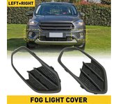 1 par de cubierta de rejilla de luz antiniebla del parachoques delantero F01039178 para Escape Kuga 2017-2019 Negro