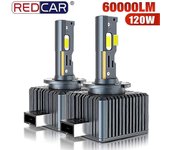 60000lm 120w D3s Car Led Faros Bombillas D3r D1s D2s D4s D2r D3r D4r Turbo Led 5070 Csp Canbus Auto Faro 6500k Blanco 12v