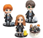 Dww-3 Pcs Harry Potter Figure Cake Toppers, Wizard Cake Toppers, Mini Figure Cake Toppers, Party Cake Toppers, Toy Figure Cake Toppers-eyzi