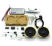 Kit electrónico de bricolaje Electrónica de altavoz Bluetooth Kit de proyecto de soldadura de bricolaje Altavoz estéreo Bluetooth Como se muestra