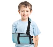 Cabestrillo de brazo, cabestrillo de brazo médico para niños con correa para la cintura, acolchado para niños Soporte de brazo Cabestrillo inmovili...