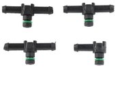 4 piezas Diesel Injector Return Pipe Connector Leak Off 3x T Pipe 1x L Pipe For Denso Injector Accessory Parts