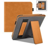 Estuche de soporte para 7" Kobo Libra Color (2024), funda de soporte de cuero PU de primera calidad con correa de mano y Auto Sleep/Wake p202411264...