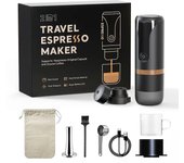 Cafetera espresso portátil de presión de 9 bar recargable 2 en 1 Cafetera de viaje pequeña compatible con wi