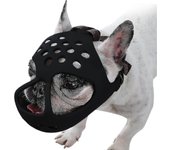 Joyy Bozal para perros de hocico corto, bozal de bulldog transpirable de silicona suave para morder, masticar, lamer, ideal para perros de cara pla...