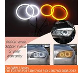 1 juego de kits de anillos de halo de ojos de ángel ligeros de algodón para BMW Serie 7 F01 F02 F03 F04 730d 740d 740i 750i 760i 2008-2012