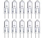 10pcs G6.35 Bombillas halógenas 2 pines 12V 35W, blanco cálido 2700K, para candelabros, luces de riel, luces de paisaje, lámparas de escritorio TA