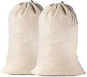 2 piezas de bolsa de lavandería de algodón extra grande, bolsas de lavandería grandes de alta resistencia 24 x 36 pulgadas XL Cordón Bolsa organiza...
