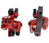 Scooters eléctricos Base de freno monopatín eléctrico freno de rueda trasera delantera para freno de disco KUGOO M4 PRO rojo negro