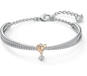 Amado brazalete de nudo Swarovski Crystals Brazalete de nudo Pulsera Hrt de por vida -