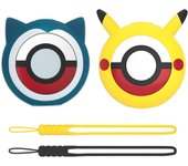 2pcs Silicone Case para Pokmon Go Plus + 2023, Funda protectora con una correa para la muñeca para Pok Go Plus + Amarillo y azul