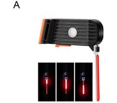 Luz de gota de fotón USB recargable Luz trasera de bicicleta 3 modos de luz robustos Rojo