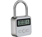 Bloqueo de tiempo inteligente; 99 horas de bloqueo de sincronización máxima con pantalla LCD Temporizador electrónico de viaje multifunción Candado...
