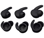 3 pares de funda protectora de silicona para auriculares de repuesto para auriculares compatibles HUAWEI AM61 Negro
