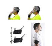 Unbrand 2pcs Árbitro de fútbol profesional Intercomunicador Full Duplex 1200m Árbitros Auriculares Intercomunicador inalámbrico Bt Interphone