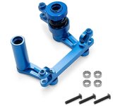 Soporte de dirección de aluminio de las piezas de actualización del coche RC para RC Traxxas E-maxx T-maxx Azul