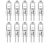 Bombillas halógenas G4 de 20W, 10 bombillas halógenas de 12V base de 2 pines blanco regulable