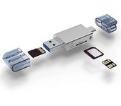 Usb Type C Nano Memory Card Lector de tarjetas de doble uso Gris