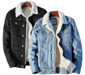 Chaqueta de invierno de invierno de otoño Denim Forro polar interior Engrosar los jeans de invierno Chaqueta de chaqueta de terciopelo para hombre ...
