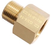 La rosca de CO2 convierte el adaptador Match Quooker Cube Tank Hembra G3/4 a Macho W21.8 Oro
