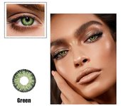1 par (2pcs) Lentes de contacto cosméticas Lentes de contacto para ojos Suministros de belleza Monte Everest Verde